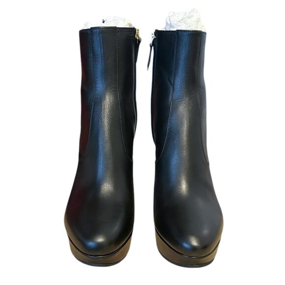 Nicholas Kirkwood Annabel Black Leather Pearl Platform Boots 38 - Picture 3 of 11